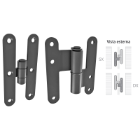 SERIE 218-10 Bandella doppio "T" in vista L=110
