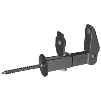 SERIE 630 Fermascuro a fissare regolabile a triangolo, doppio gommino