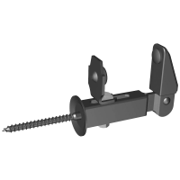 SERIE 632 Fermascuro a fissare doppia regolazione corto, doppio gommino