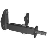 SERIE 637 Fermascuro a fissare doppia regolazione corto, doppio gommino, Vite M10