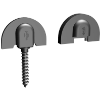 SERIE 840 Battente a vite mezzaluna con cappuccio in nylon